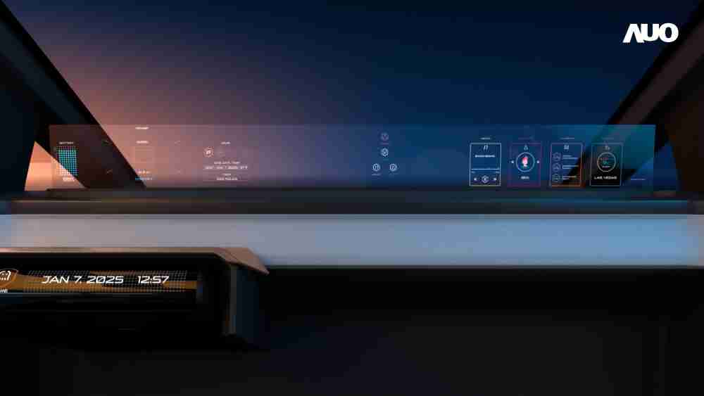 彩神vll无界透明显示接口(Horizon Image Glass)透过车运算方案整合仪表板、、中控台及副驾显示器，，，一体式全景呈现，，，提供乘用者清晰的前方视野、、、行车必要信息与娱乐功能